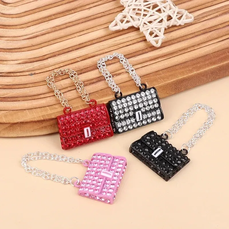 Fashion Creative Doll House Mini Metal Chain Bag Pendulum Doll Bag Miniature Shopping Handbag Clothing Accessories view 2