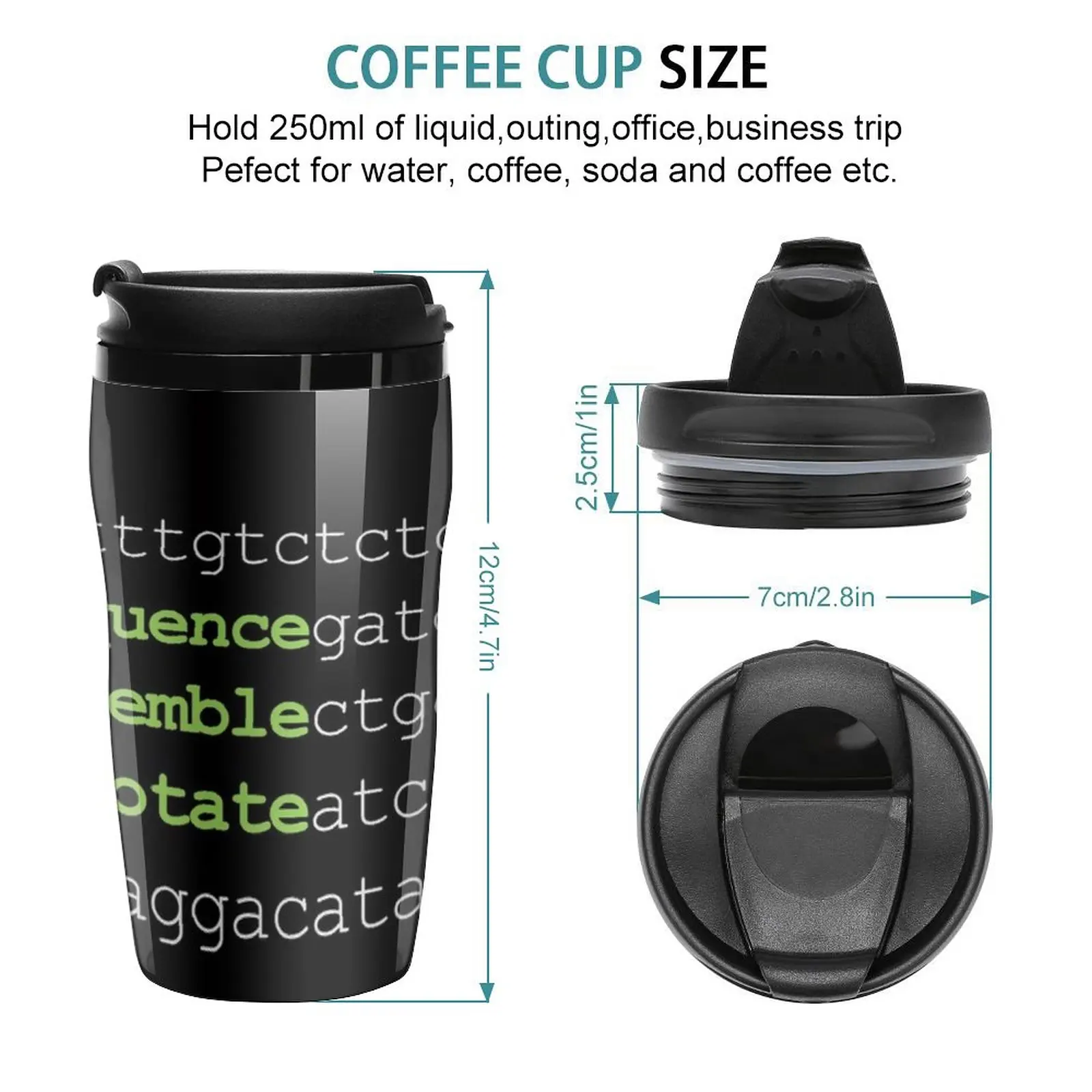 New Bioinformatics Genome Sequence Assemble Annotate DNA Green Travel Coffee Mug Butterfly Cup