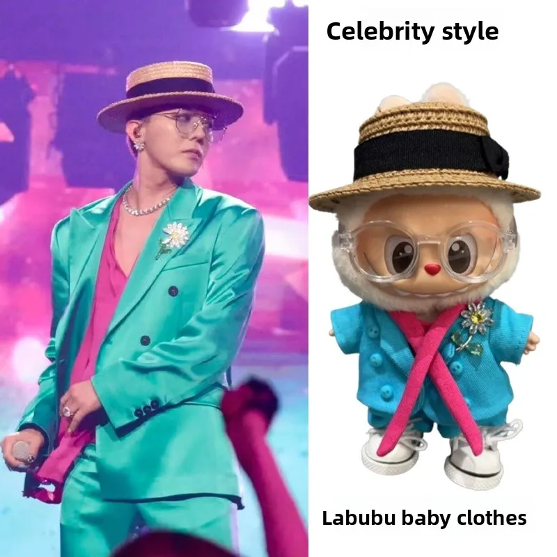 

For 17cm Labu Clothes 17cm Suit Second-Generation Pendant Plush Doll Clothes Gd With G-Dragon Only Baby Clothes Kpop Doll
