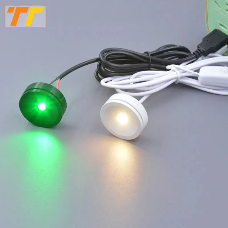 USB 5V Led Spot Light Surface Mounted 3W Cabinet Showcase Counter Jewelry Display Lamp Home DC5V Ceiling Mini Spotlight