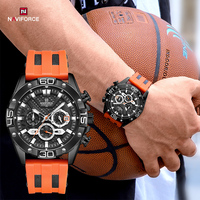 NAVIFORCE 2024 Luxury Watches for Men Fashion Silicone Band Military Waterproof Sport Chronograph Quartz WristWatch Free Shiping