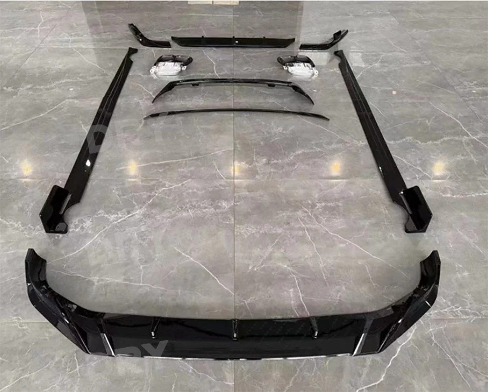 

For X7 G07 LCI 2023 + Front Bumper Lip Rear Diffuser Roof Wing Spoiler Kit