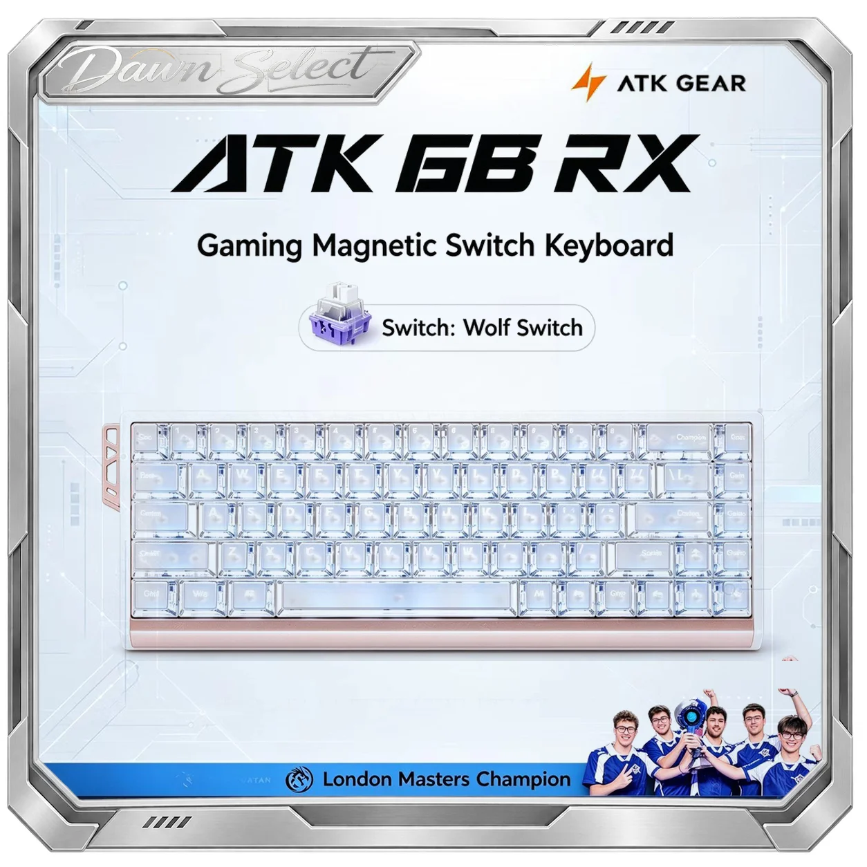 ATK 68RX Hall Effect Gaming Keyboard 65% 68-Key Layout 0.08ms Ultra-Low Latency 0.005mm RT Accuracy 8K Polling Rate 6-Layer Fill