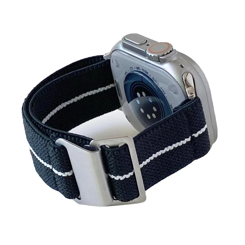 Рюкзак-ремешок для Apple Watch Ultra Band 49 мм 41 мм Подвесная пряжка 45 мм 44 мм 40 мм Эластичный нейлоновый браслет Iwatch Series 8 7 6 5