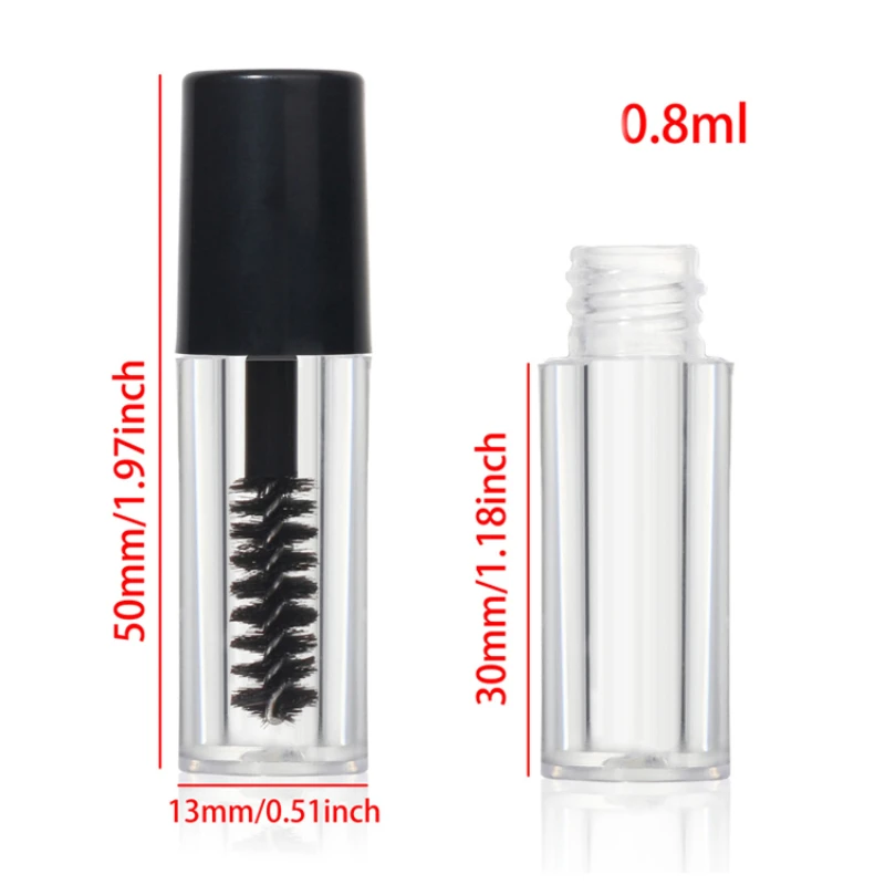 56 pièces 0.8ml baguette vide récipient de crème pour cils bouteille 5 entonnoirs