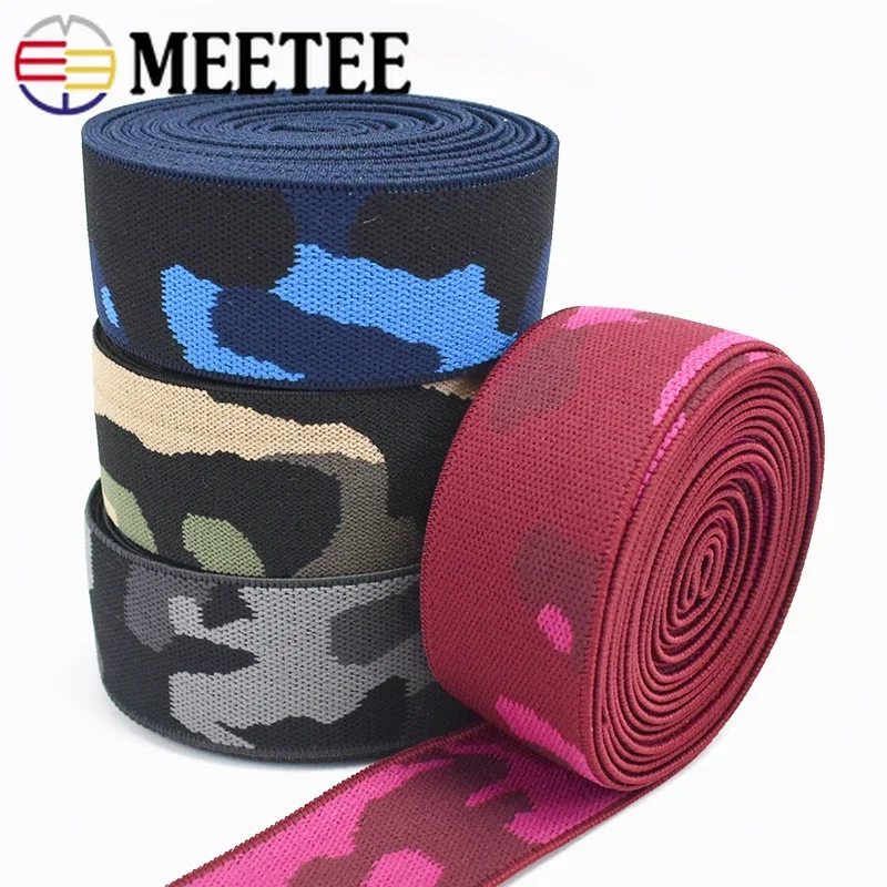 1/2/3/5Meters 38mm Elastic Band For Belt Polyester Elasticity Ribbon Tape Clothes Sewing Pants Rubber Webbing DIY Accessories