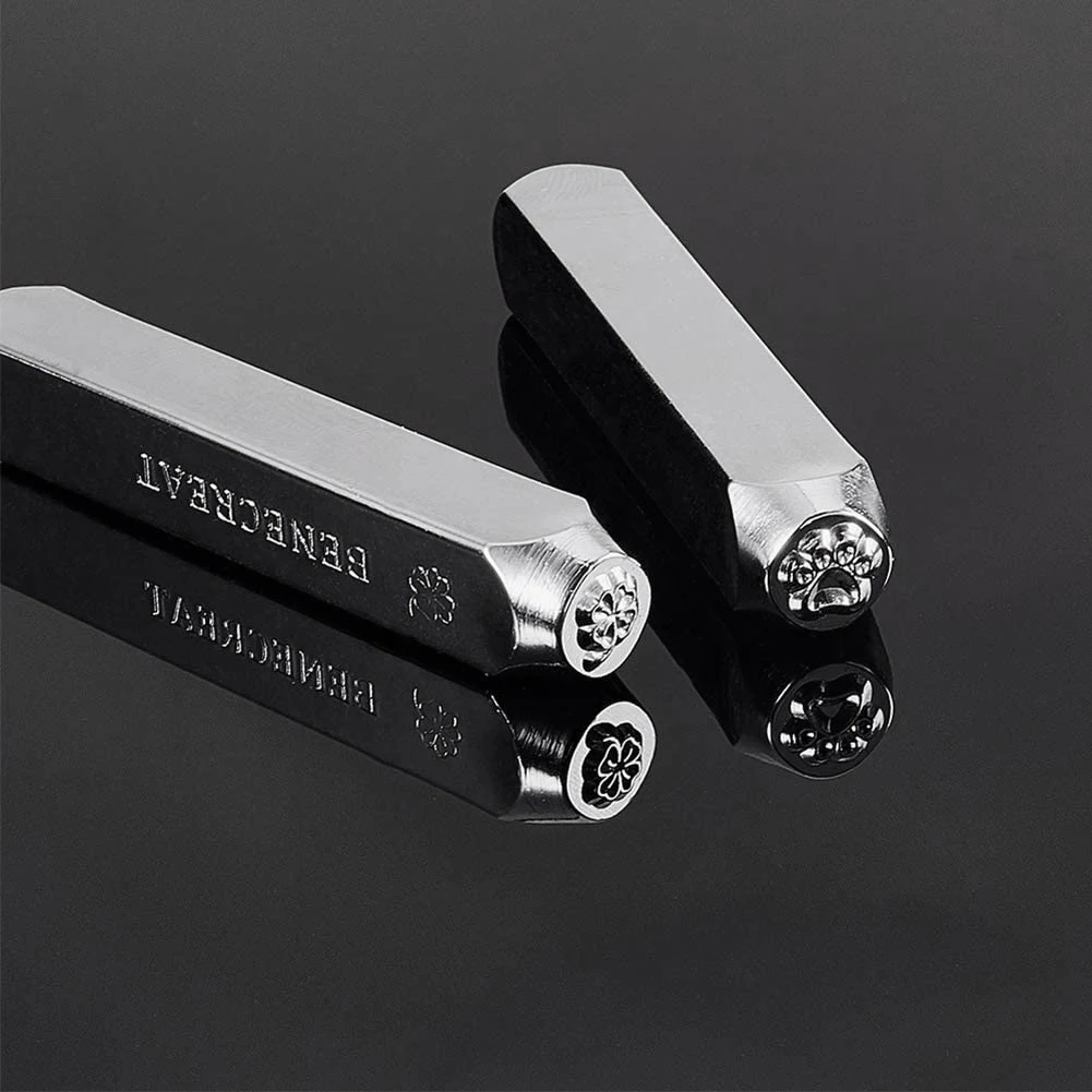 

AT53 6Mm Metal Stamp Punch Tool Aluminium Leather Symbol Punching Stamps Tools Craft For Stamping 12 Patterns