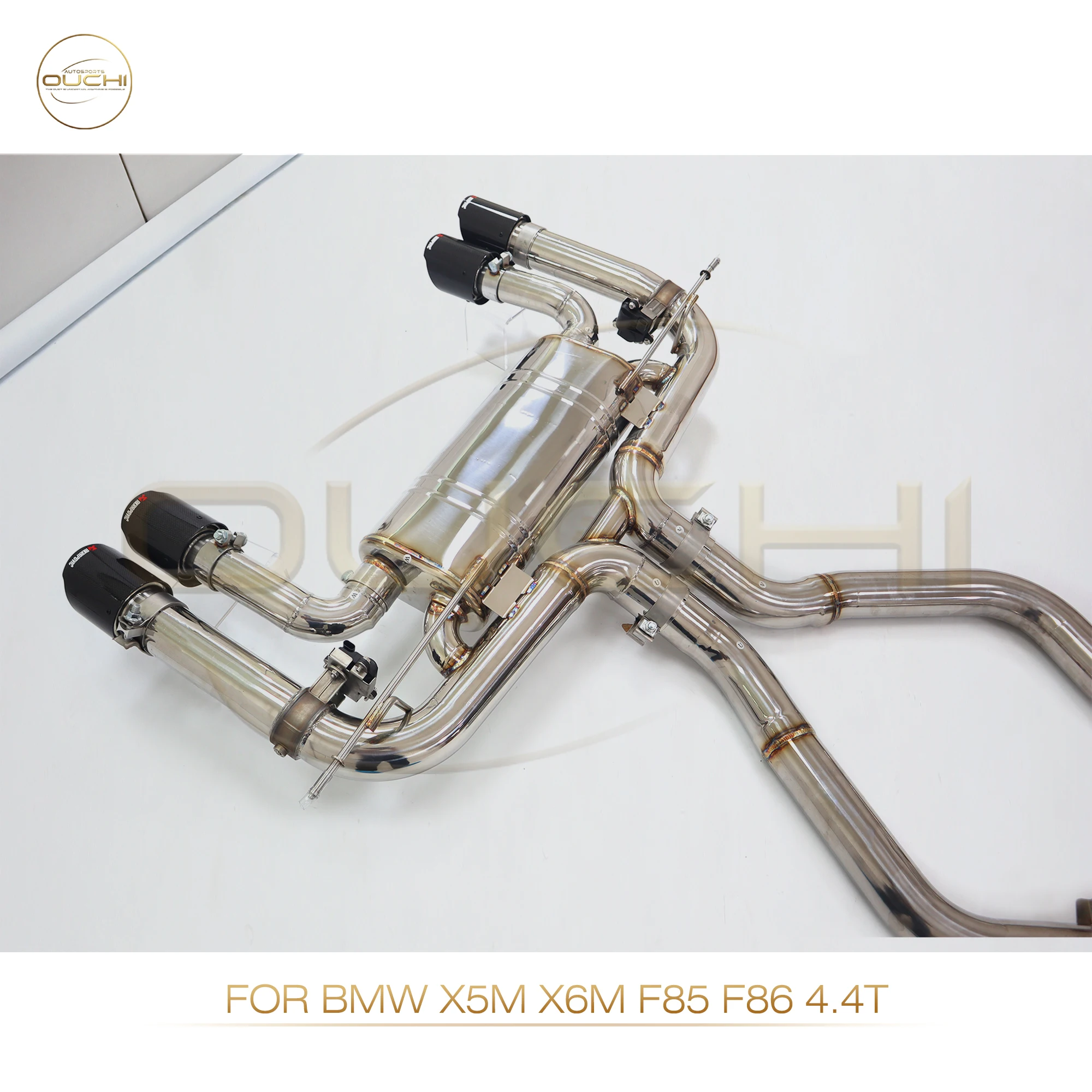 OUCHI Stainless Steel Exhaust Catback For BMW X5M X6M F85 F86 2015-2019 4.4T V8 With Muffler Valves Exhaust Pipes System