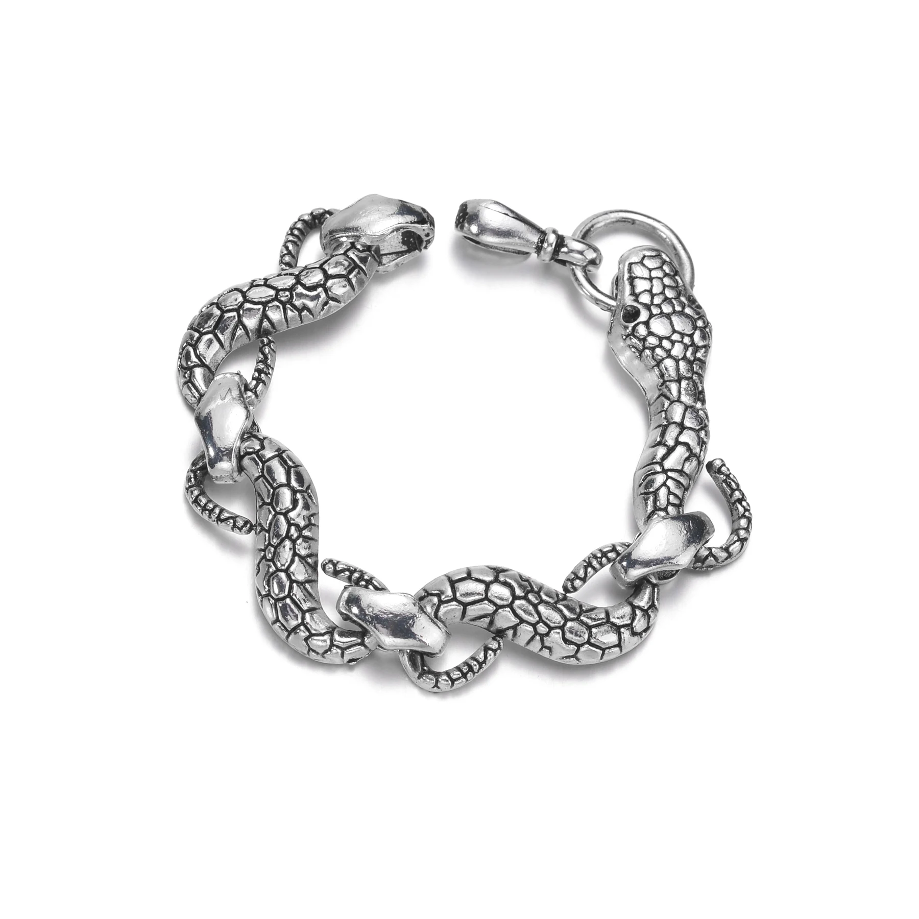 1pc High Quality Retro Bracelet Metal Snake Vintage Punk Bracelets & Bangle for Men Women Male Jewelry Gift