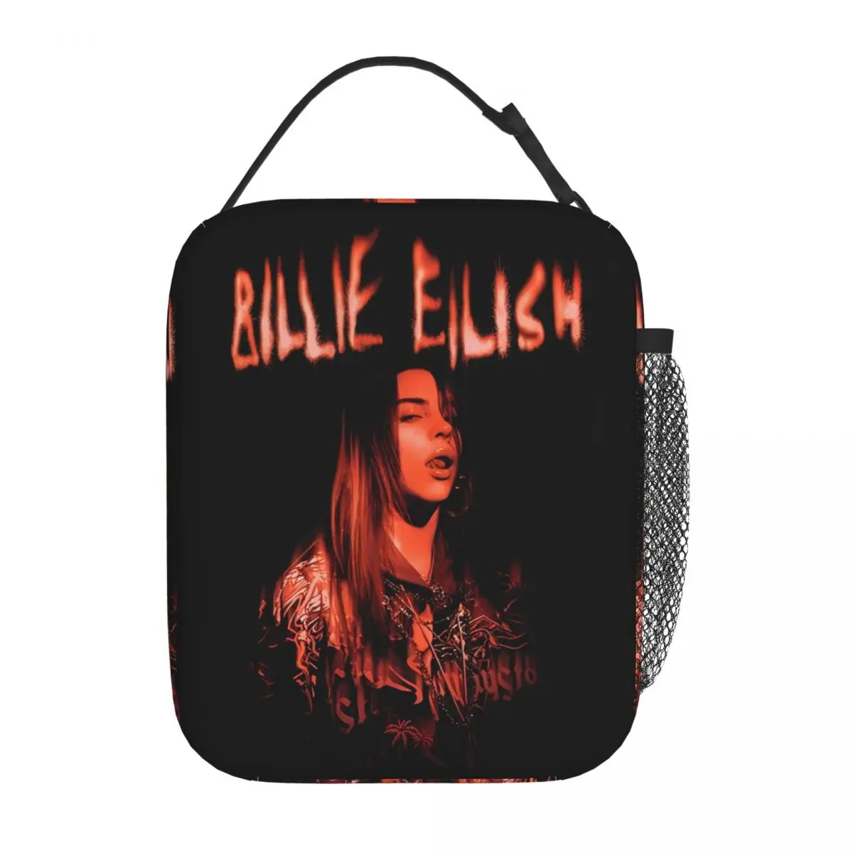 Singer B-Billie-Girl E-eilish Insulated Lunch Bags Cooler Bag Reusable Meal Container Leakproof Tote Lunch Box Bento Pouch