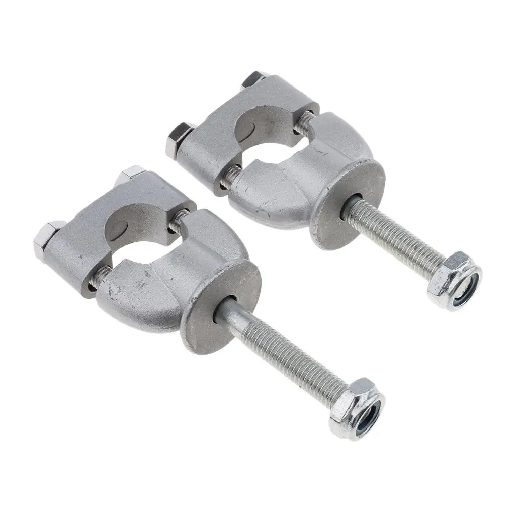 Adjustable 22mm Motorcycle Handlebar Riser Metal Silver Universal Clamp for Dirt Bike Handlebar Enhancement