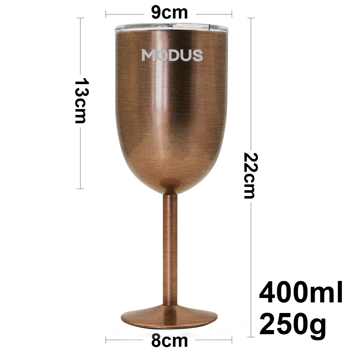 Double Wall Wine Glass,Vacuum Thermal Cup with Lid,Christmas Party Mug 400ml