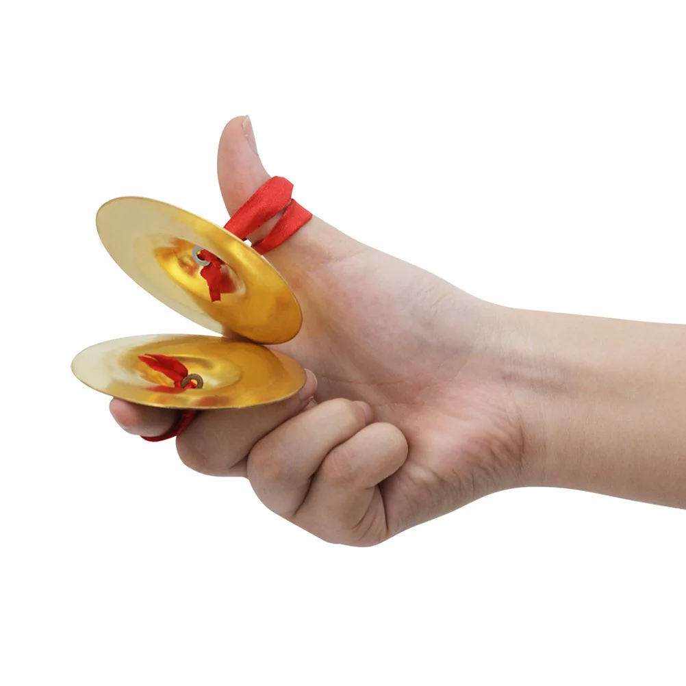 

Golden Cymbal Percussion Instrument Cymbals Chime Bells Music Belly Dancing Finger Symbol