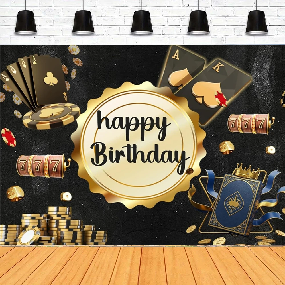 cenario-fotografico-las-vegas-casino-noite-tema-de-aniversario-fundo-preto-e-dourado-poquer-dados-decoracao-banner
