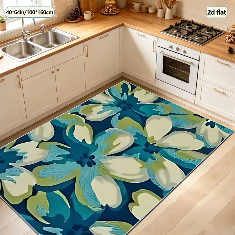 1 Piece of Abstract Floral Pattern Microfiber Carpet, Soft and Comfortable, Suitable for All Seasons, Easy to Care For, Lightweight, Ideal for Home Decor in Living Rooms, Bedrooms, Entryways, Autumn, and Winter