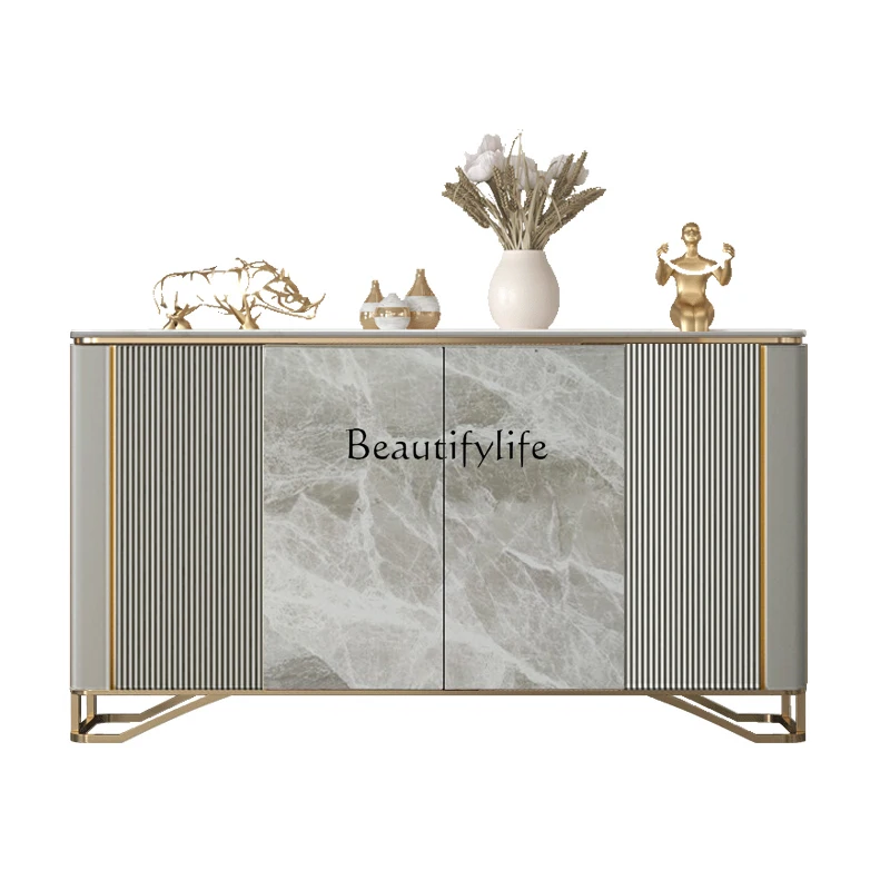 

Modern light luxury door cabinet Italian rock slab simple storage decoration household shoe cabinet