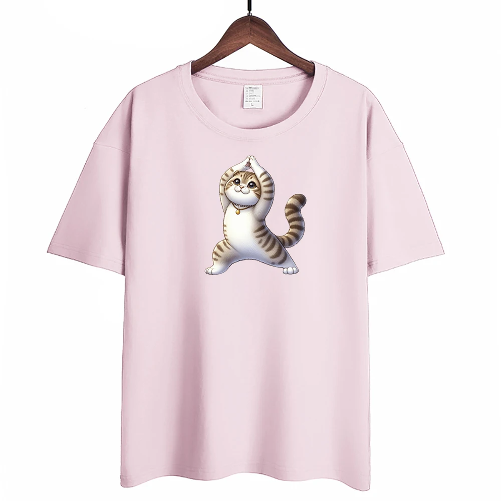 15cm Kids Yoga Kungfu Cat Iron On Heat Transfer Stickers For Clothes DTF Pinted Vinyl Thermal Appliques Washable T-Shirt Decal