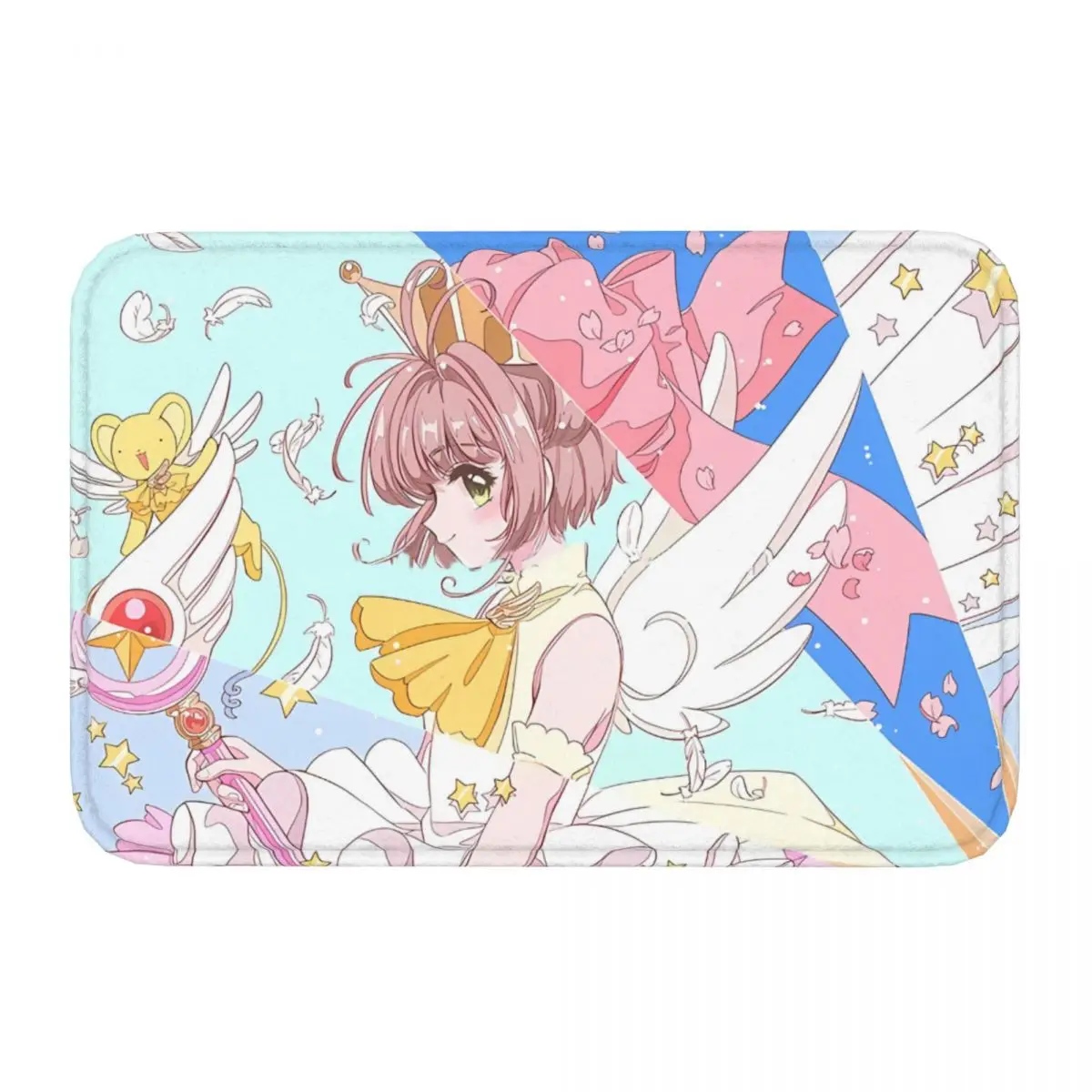 Cardcaptor Sakura Cartoon Anime Bath Mat Kinomoto Kero Chan Doormat Flannel Carpet Balcony Rug Home Decoration