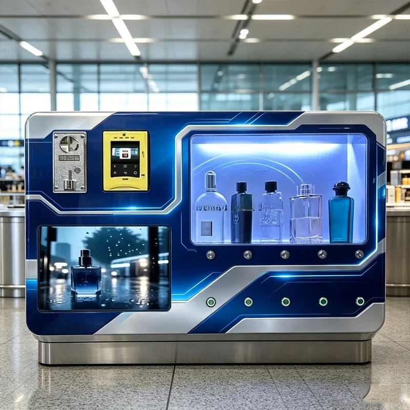 Intelligent Perfume Vending Machine Self Serve Fragrance Dispensing Machine Multi Flavors Cashless Payment Customized