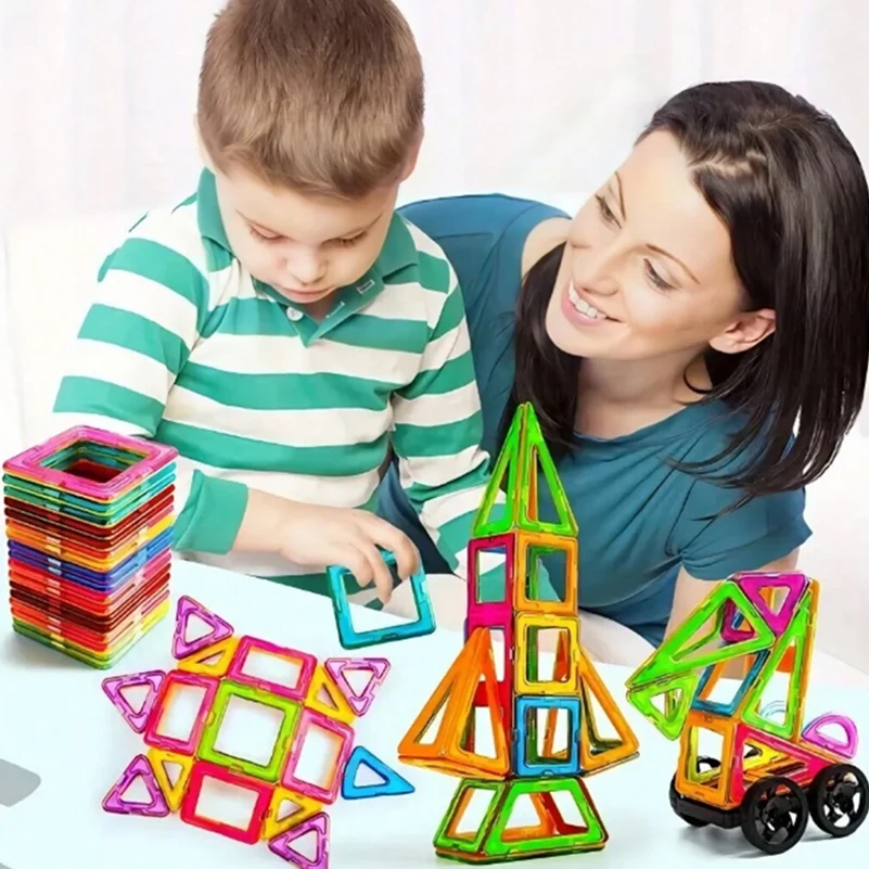 Blocos de Construção Magnéticos para Crianças, Brinquedos STEM, Modelos de Construção Educacionais, Presentes Infantis, 168-50Pcs