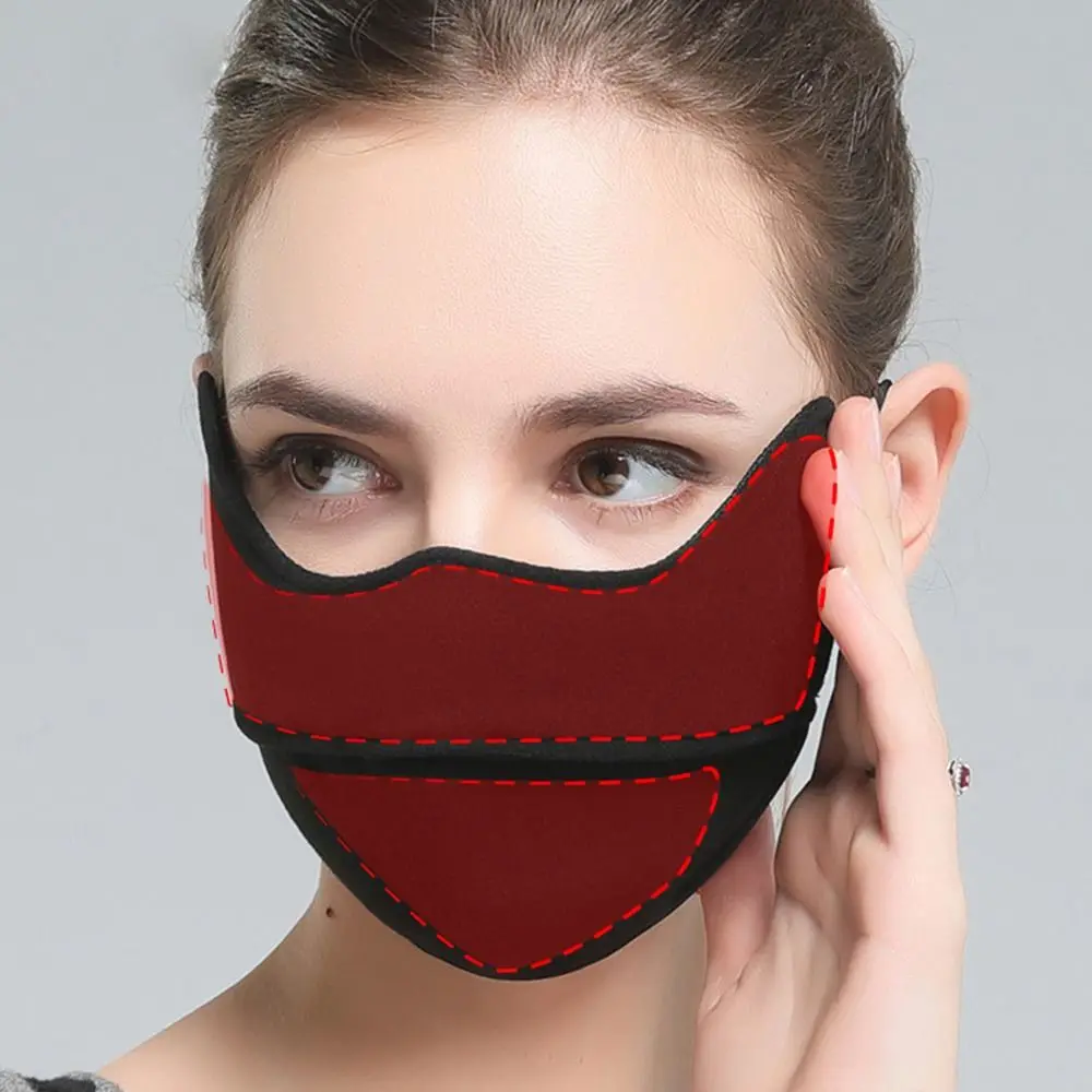 New Breathable Warm Masks Derong Material Cold-proof Reusable Face Mask Windproof Skin-friendly Mouth Cover for Cycling