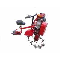 Riding hand pushed small gasoline rice field trencher