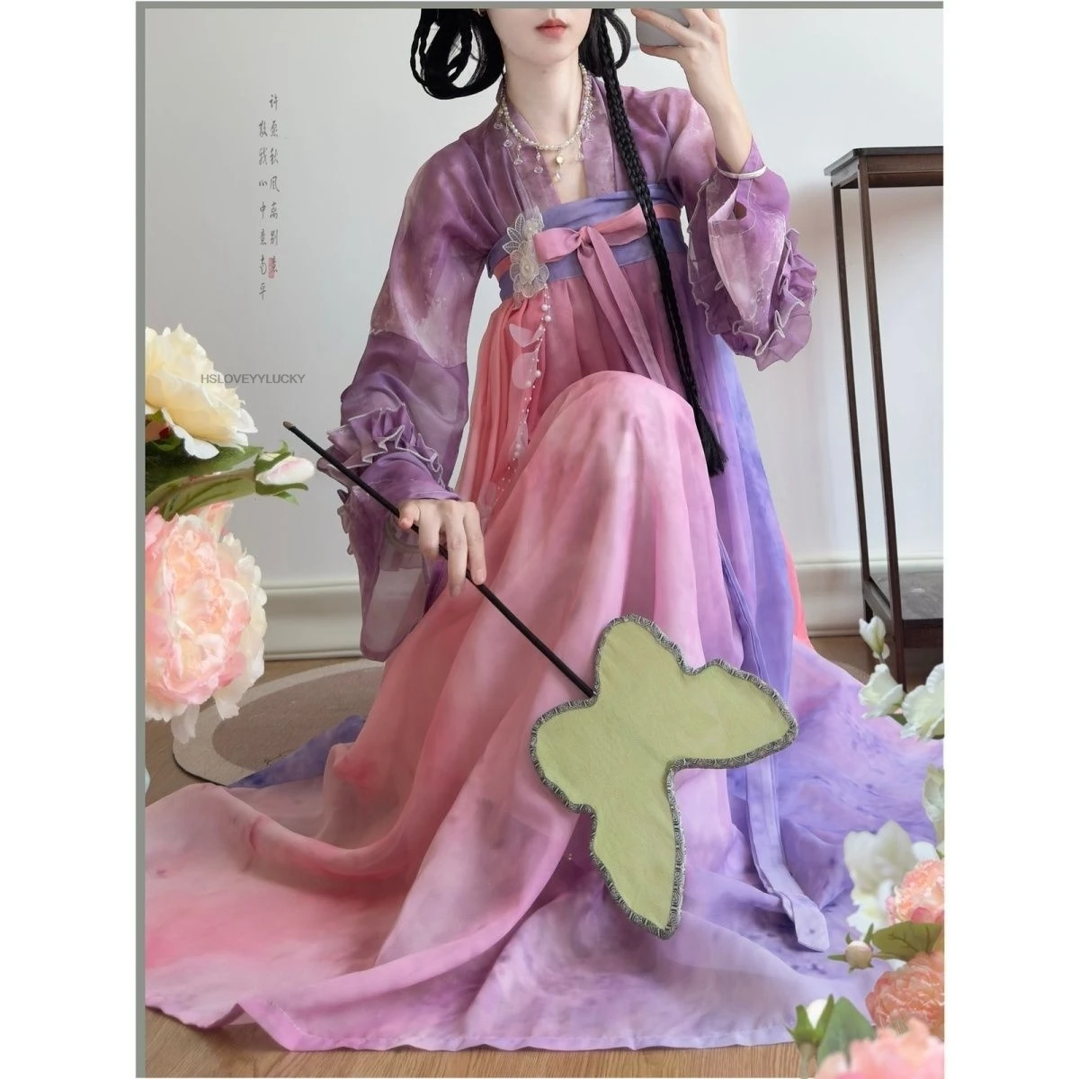 

New Chinese Style Traditional Clothing Oriental Hanfu Exquisite Embroidery Women Tang Style Ruqun Purple Tangsuits Hanfu