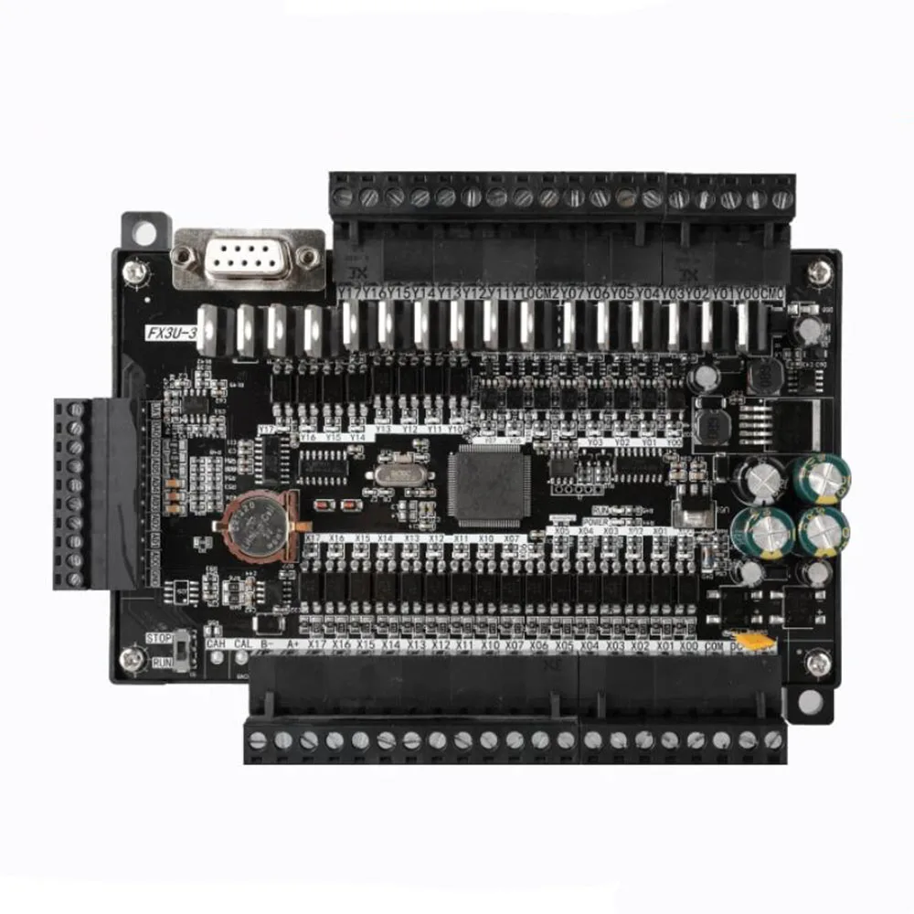 FX3U-32MT PLC 제어 보드 6AD 2DA 16 입력 16 트랜지스터 출력 8방향 100K 펄스 RS485 RTU 통신 쉘 포함