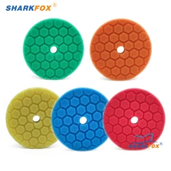 Sharkfox-almohadillas de pulido para coche, esponja lógica hexagonal, pulidor para DA/RO/GA, 5 