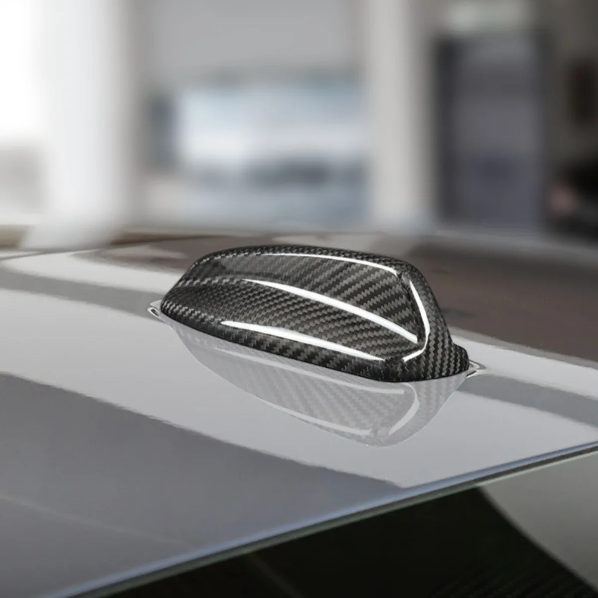 مناسبة لفولفو XC40 XC60 XC90 غطاء خزان الوقود من ألياف الكربون الجافة/غطاء الهوائي تعديل الأجزاء الداخلية #6