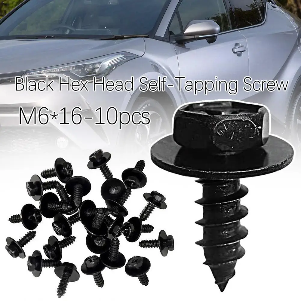 

10 M6 X 16 Screws For BMW For Honda Common Automotive Self-tapping Screws: Metal Phillips-head And Bumper Screws
