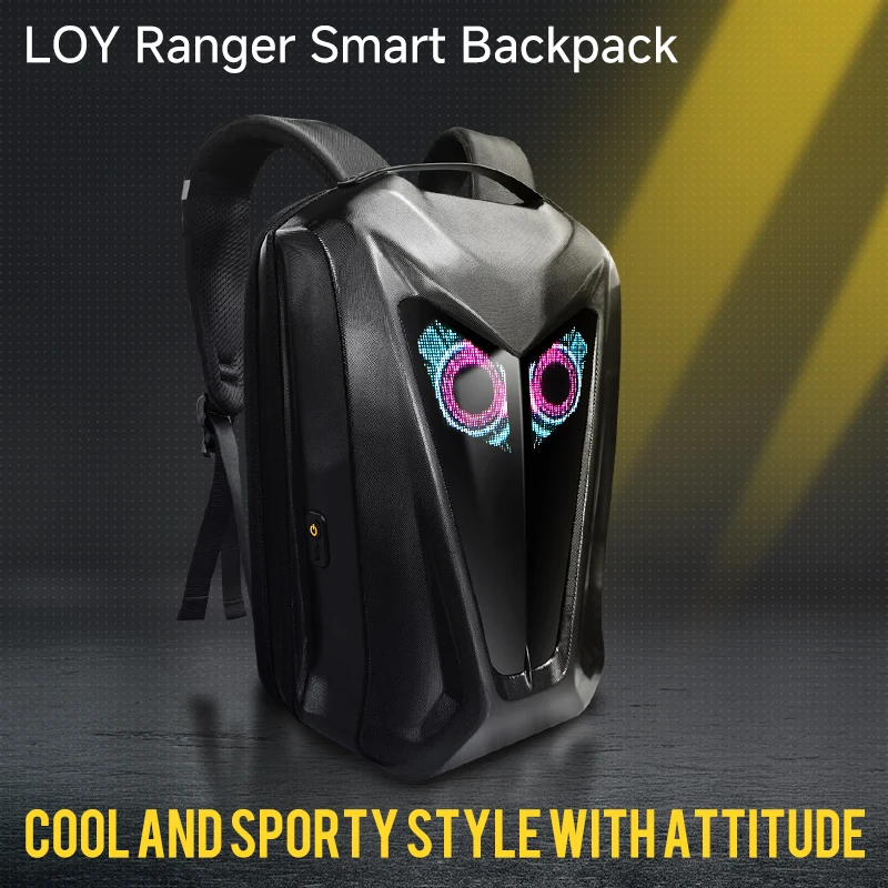 Led screen backpacks owl bicycle backpack programmable diy bags application control Motorcycle helmet bag hard shell School Bag