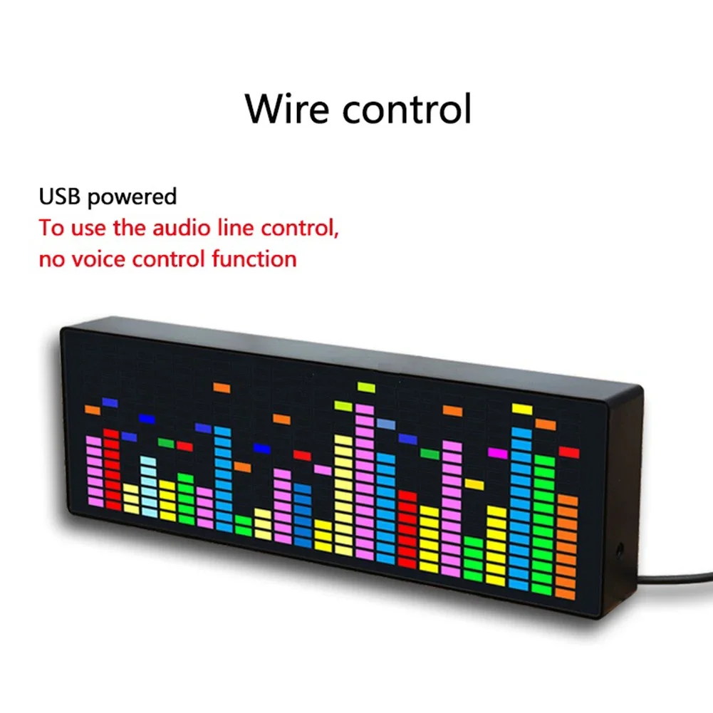 LED Music Audio Spectrum Indicator Display Module VU Meter VFD Audio Atmosphere Display Clock 12 Kinds USB 5V 1A 3W LED Pectrum