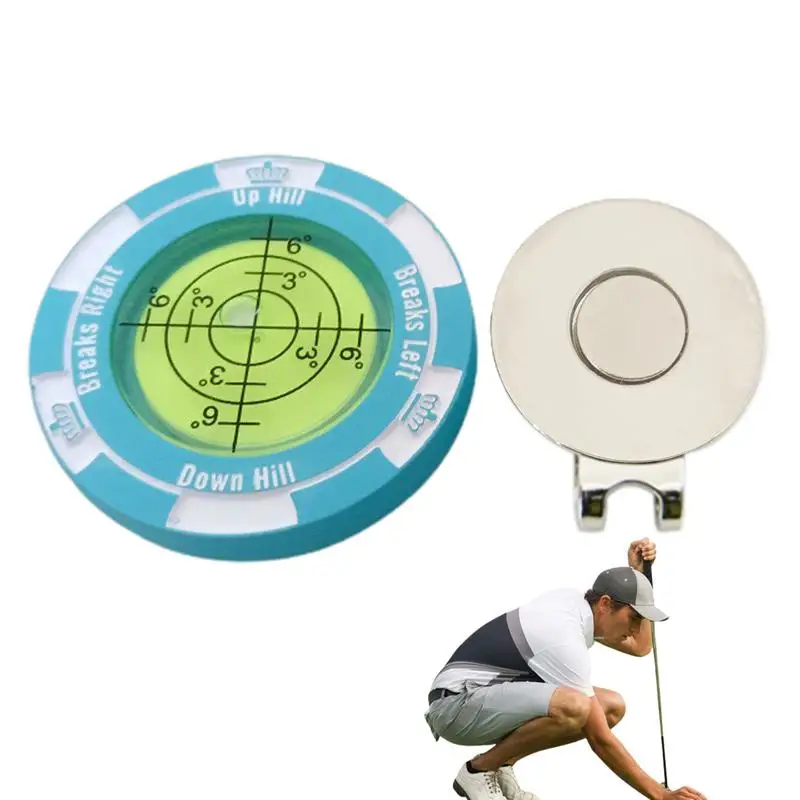 

Golf Hat Clip Golf Ball Marker Green Reader High Precision Golf Slope Putting Level Meter Reading Aids Training Tool Gift