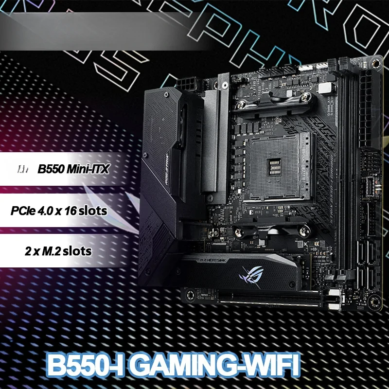 B550-I GAMING Wi-Fi 6 Mini ITX B550 2 x DIMM, Max. 64GB, DDR4 5100(OC) MHz  M.2 SATA Desktop Socket AM4 CPU