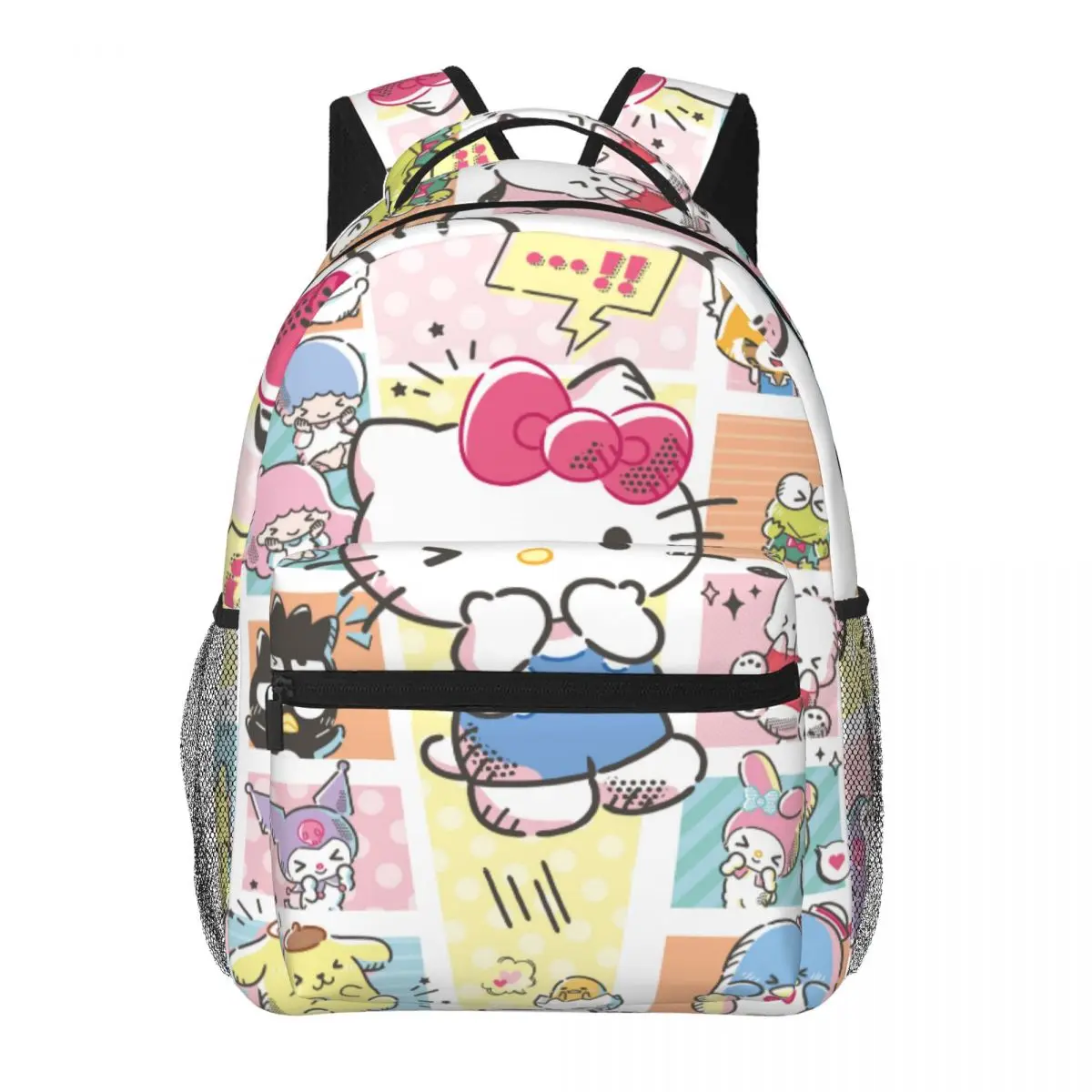 Sanrio Hello Kitty Melody Kuromi-mochila universitaria impermeable de alta capacidad para ordenador portátil, bolsa de libros de viaje, 17 pulgadas, nueva moda