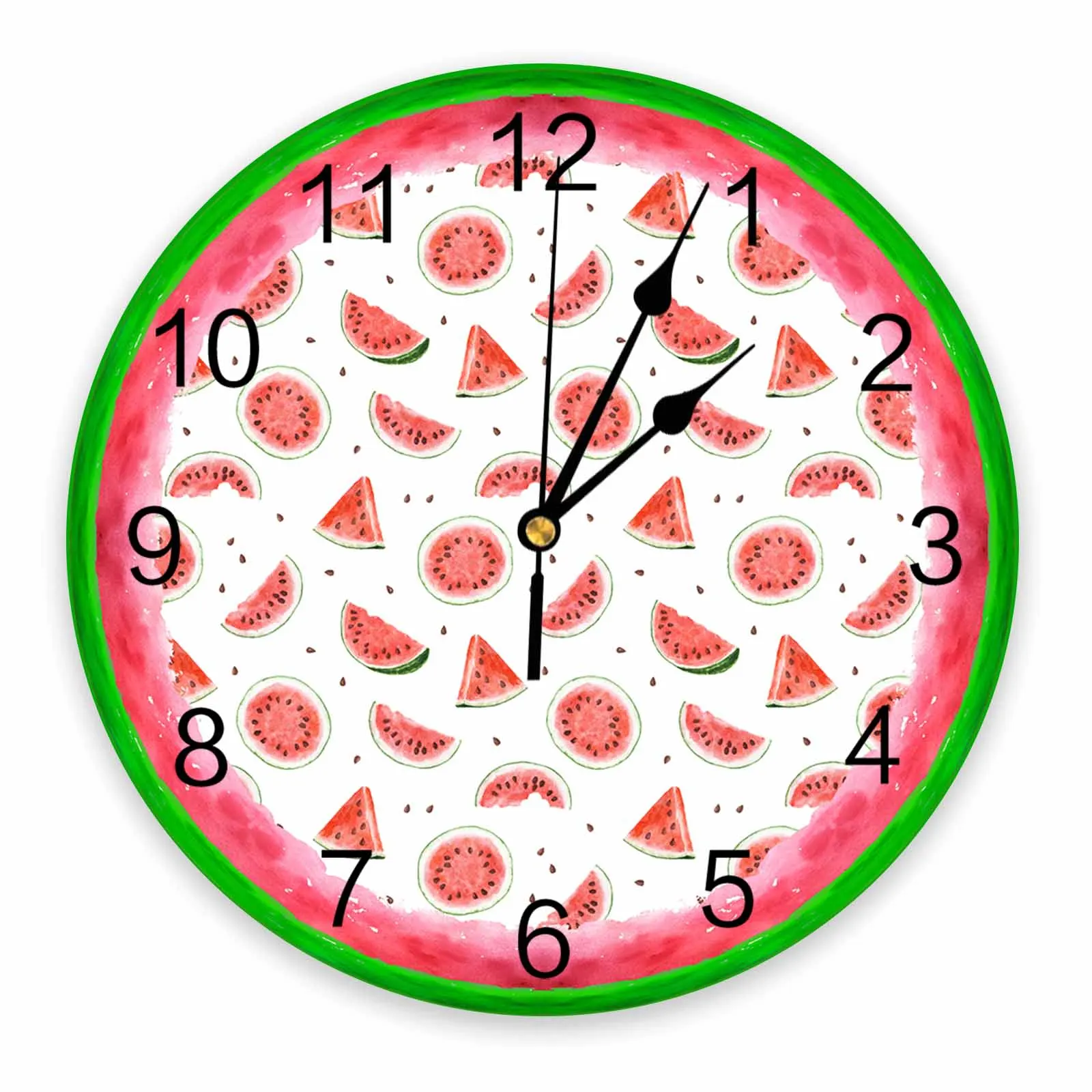 

Watercolor Watermelon PVC Wall Clock Bedroom Decoration Wall Clock Modern Design Home Decore Wall Digital Clock