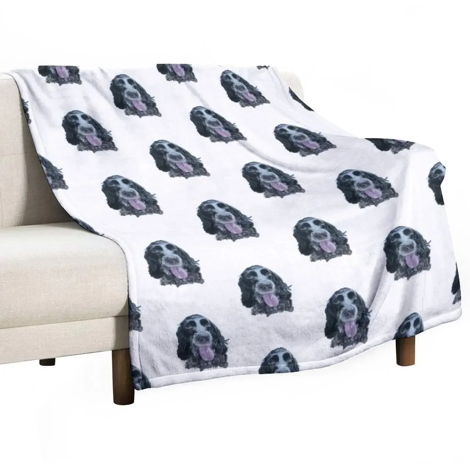 blue roan Cocker Spaniel Throw Blanket Sofa Throw Softest Soft Plush Plaid Blankets