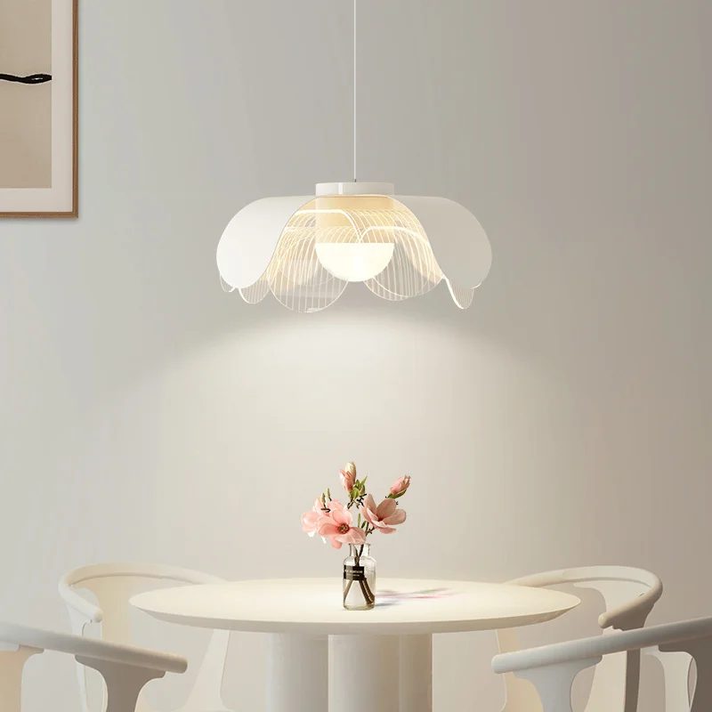 

Full spectrum milk oil wind internet celebrity creative flower minimalist pendant light