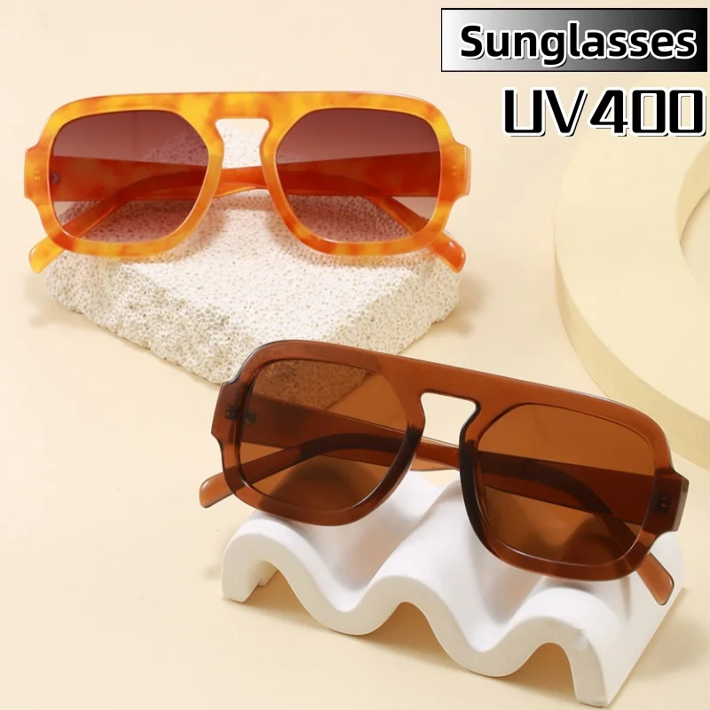 

Luxury Cyberpunk Sunglasses Large Frame Pilot Ultraviolet-proof Advanced Walk The Show Stage Performances Decorative Glasses