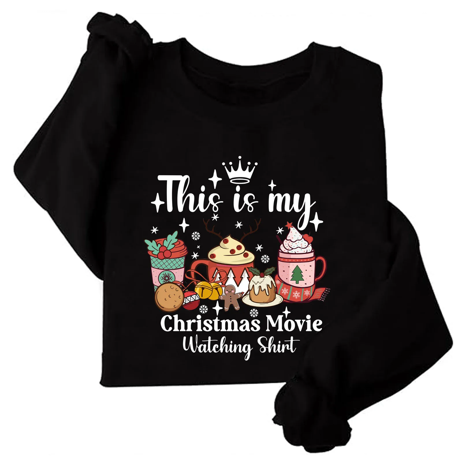 This Is My Christmas Movie Watching Shirt Sweatshirt for Women Christmas Sweatshirts