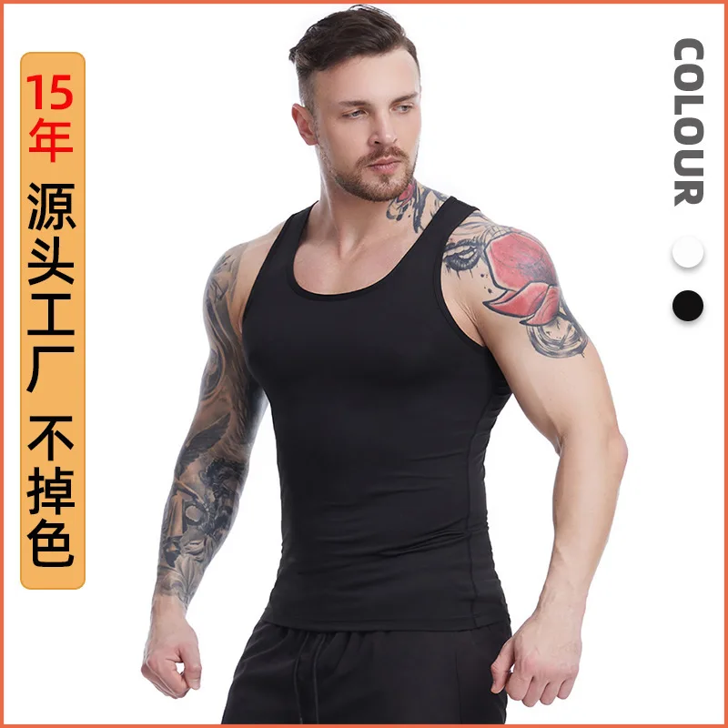 

Silk Grid Sports Quick-Dry Vest for Men, Summer High Elastic Breathable Fitness Shirt, Running Tank Top, Basketball Vest