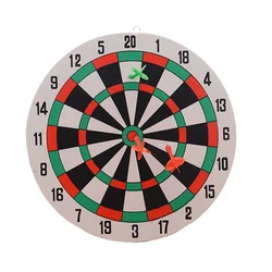 29.5 Cm Darts Target with 3 Darts Wall Mounted Two Sides Double-Use Thick Foam Toy Dart Board Game Office Outdoors Game