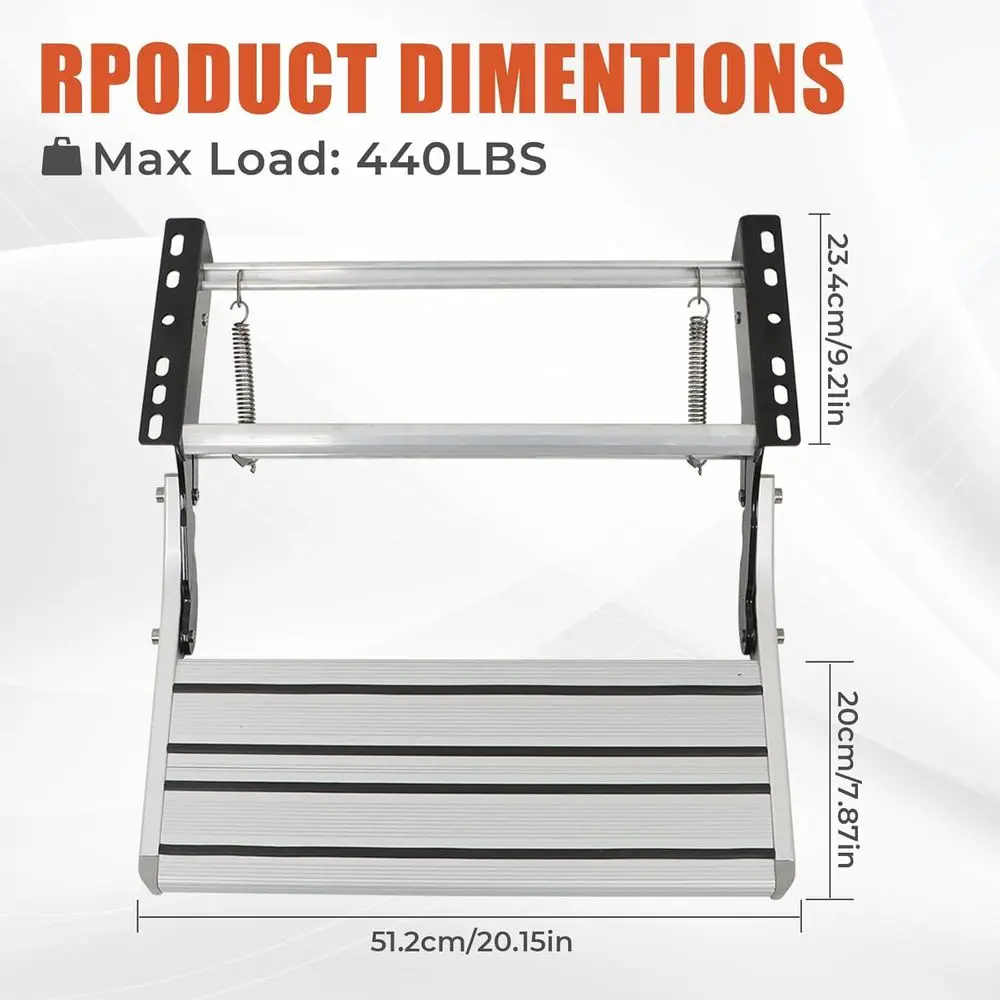دليل RV خطوة سلم واحد خطوة تلسكوبي للطي RV دخول درج استبدال ل RV شاحنة تخييم متنقل السفر مقطورة #5