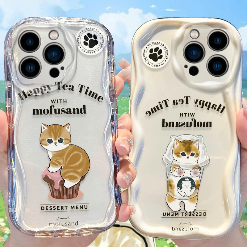 

Чехол Mofusand для iPhone 16 E 15 Pro Max 14 13 12 Mini 11 Pro Max XS X 8 7 Plus, мягкие и жидкие силиконовые противоударные чехлы Funda