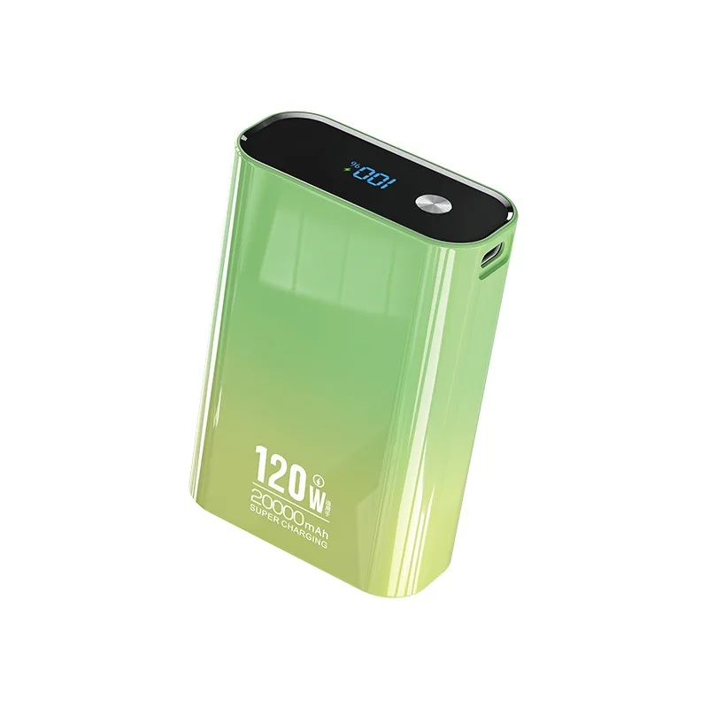 120W Super Fast Charging Power Bank 20000mAh Mini Compact Power Source Large Capacity