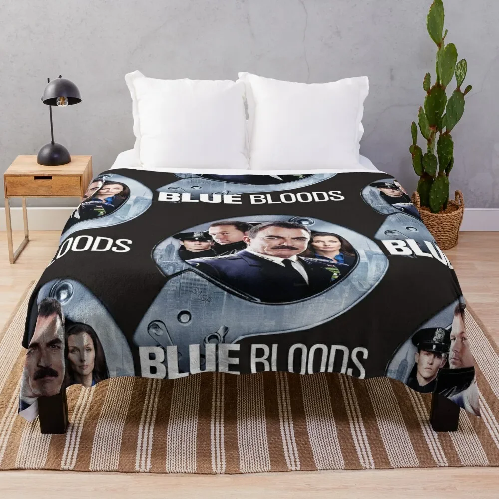 

Blue bloods Throw Blanket Summer Hairys Soft Plush Plaid Decoratives Blankets