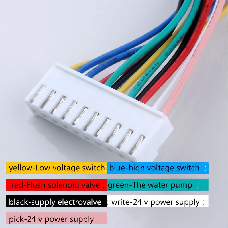 Water purifier five-lamp 10-core flat wire RO water purifier 8-character 10-hole computer box control board 8-character display