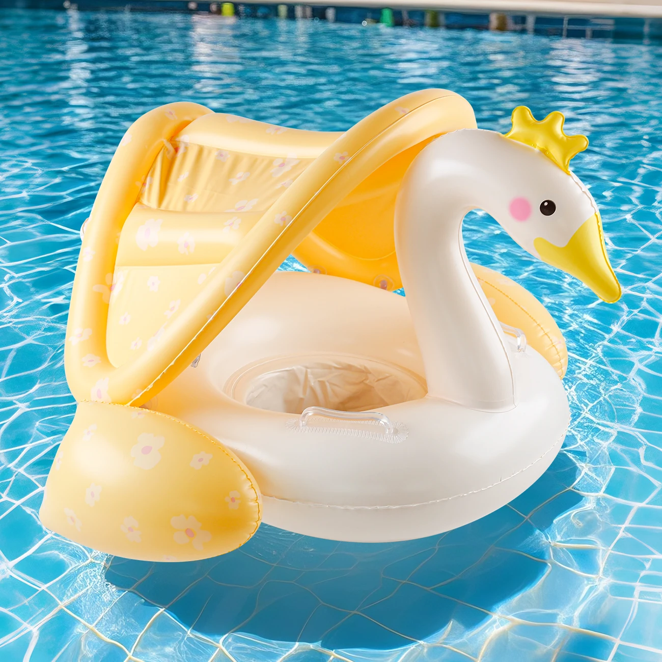 Galleggiante gonfiabile per cigno da 1 pezzo, galleggiante per piscina estiva addensato, adatto per piscina, spiaggia e festa