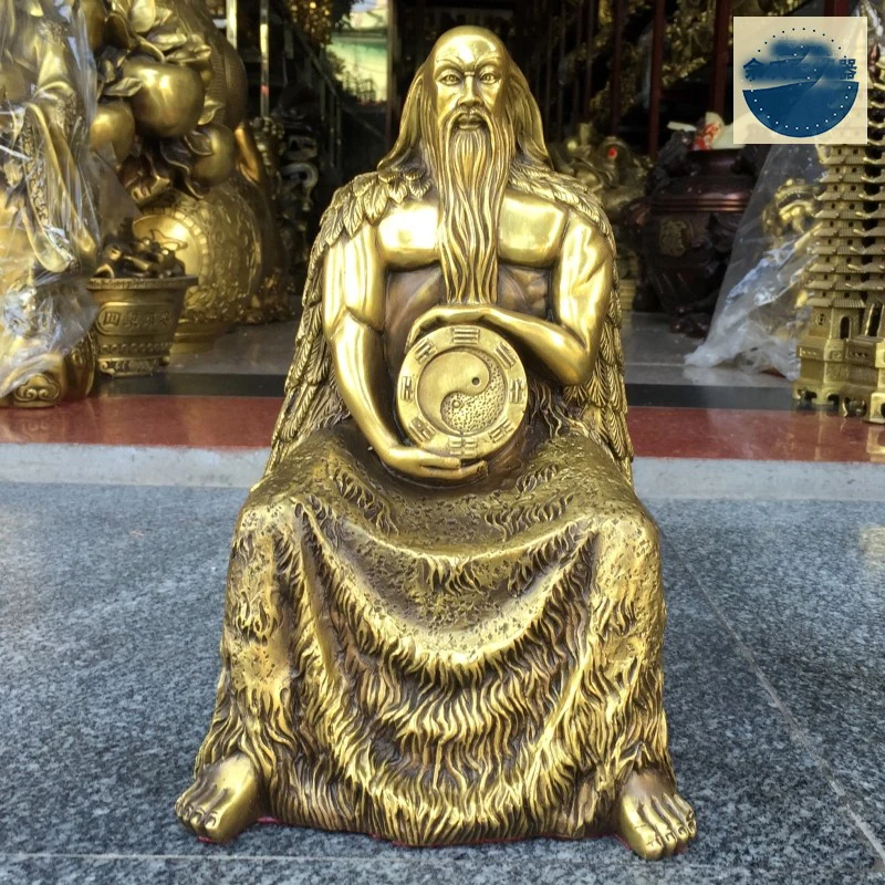 30CM # HOME business company efficacious Exorcise evil spirits 8 GUA Diagram ZUISHIYE  Talisman  brass FENG SHUI Mascot statue